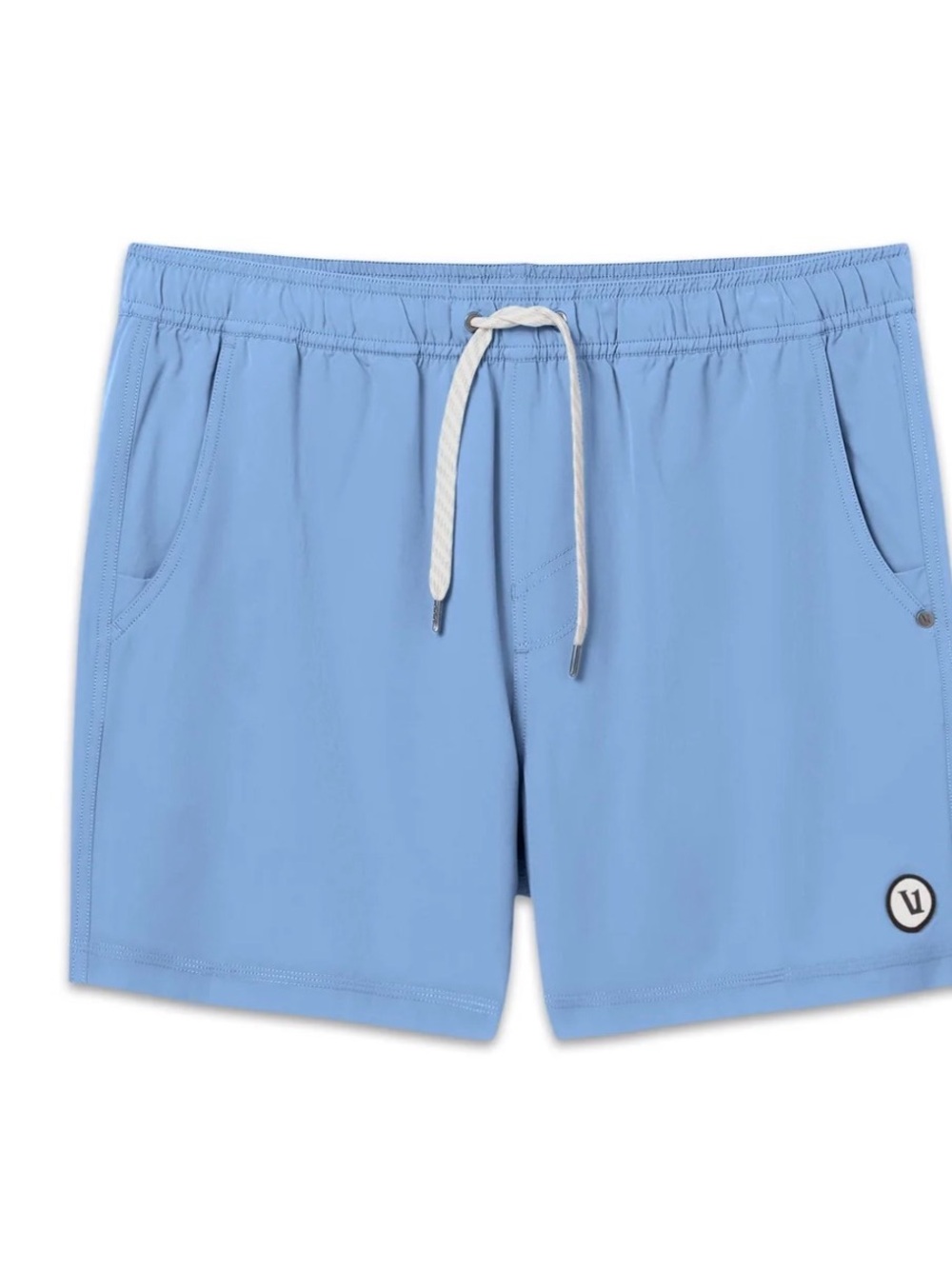 Vuori Lined 5” Kore Shorts.  Lt Blue XL